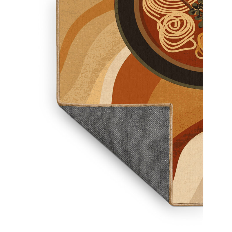 Tapis brun moelleux moelleux Acheson Ramen, 8x12