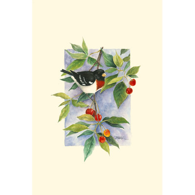 Red-Breasted Grosbeak 1 Piece Wrapped Canvas Painting