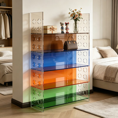 Rainbow Gradient Acrylic Display Shelf
