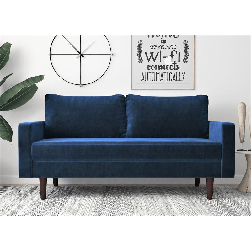 Rieger 71.6'' Velvet Sofa, Space Blue Velvet