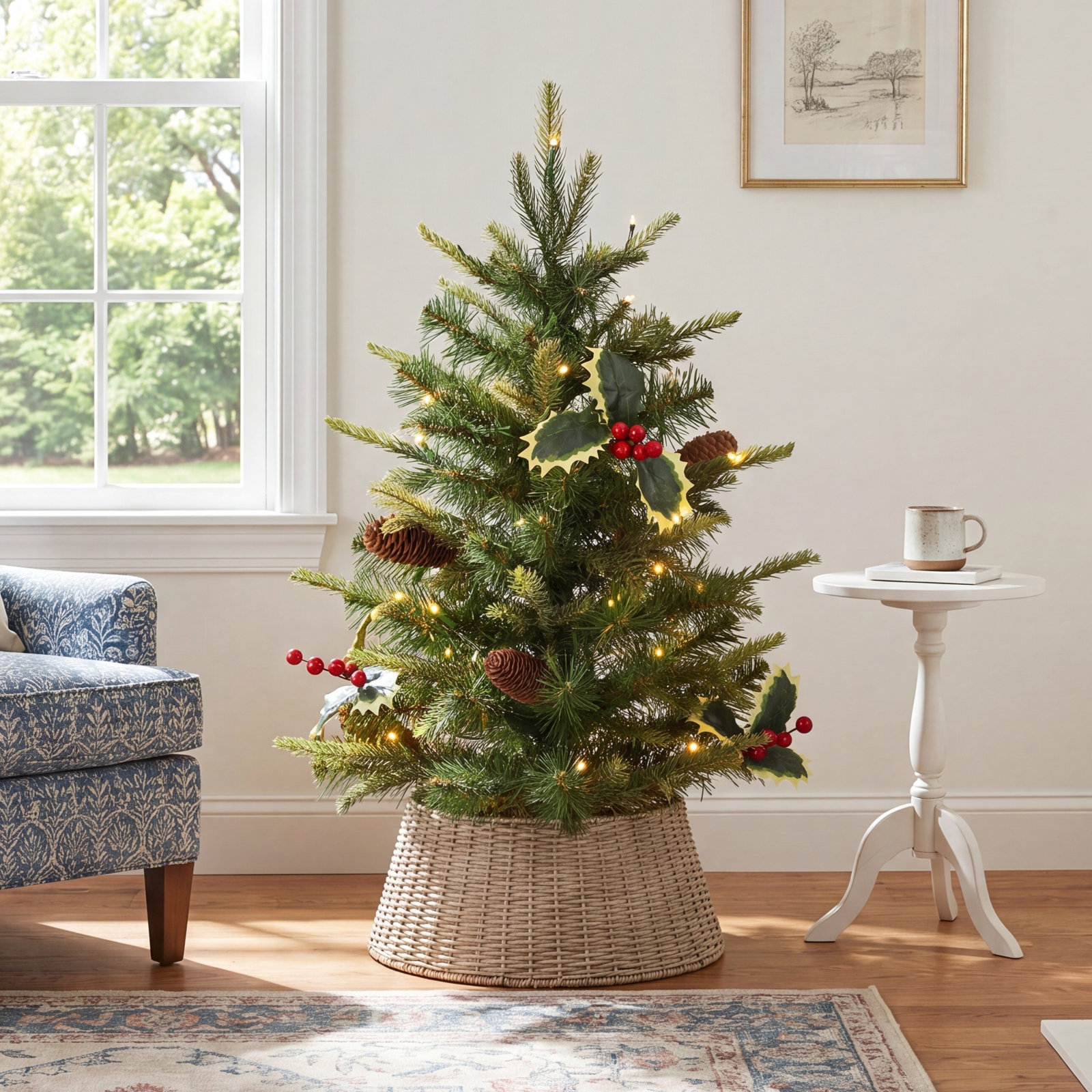 24' Lighted Artificial Pine Christmas Tree