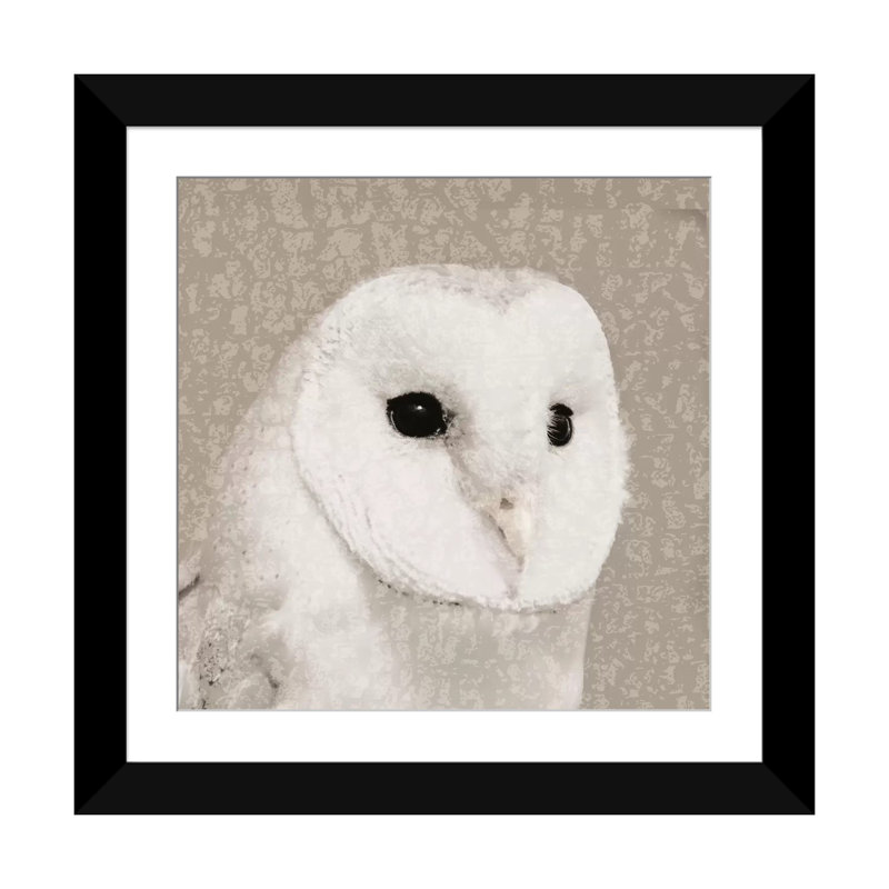 « plumed ii », impression sur toile, H 16 po x l 16 po x P 1 po, Papier d'art encadré noir, Blanc