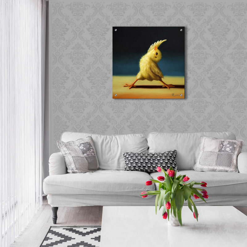 «Yoga Chick Revers Warrior» par Lucia Heffernan, H 24 po x l 24 po x P 0,2 po