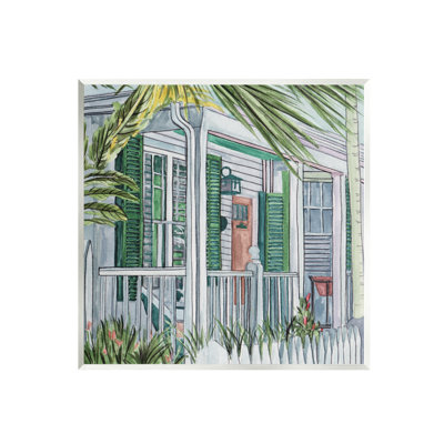 «Bb-348-Wood Tropical Cottage Porch on Canvas» par Melissa Wang, peinture