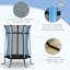 Homcom 4 FT Kids Trampoline with Enclosure Net Indoor Outdoor Ages 3-10-1245977889
