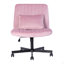 Fauteuil de bureau Velvet Criss Cross sans accoudoirs avec roulettes - polyvalent pour le bureau personnel, la méditation et le maquillage-960744086