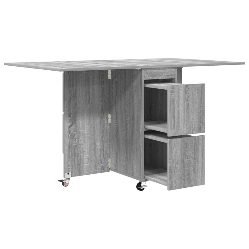 Extendable Dining Table, Grey Sonoma