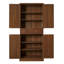 Armoire de rangement durable à 4 portes avec 1 tiroir et 4 tablettes réglables, pour un rangement organisé et élégant-1500579772