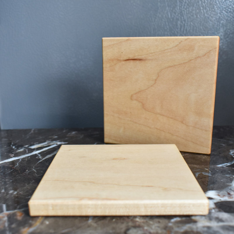 Dessous de verre en bois naturel