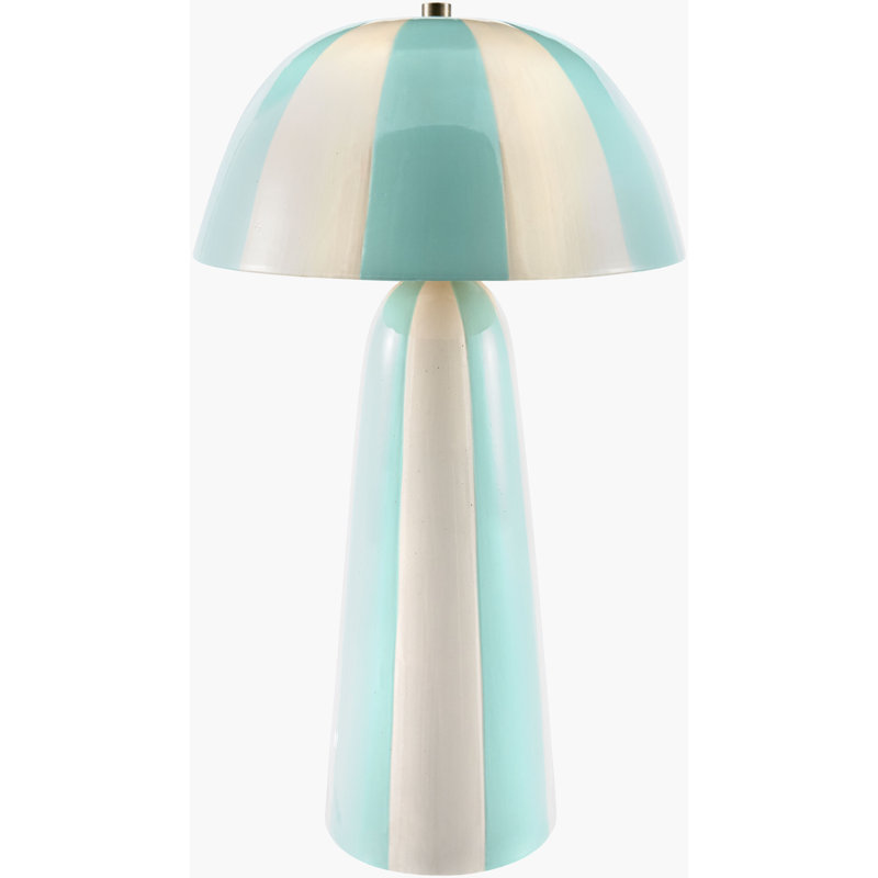 Lampe de table Bayboro, Blanc ; bleu ciel