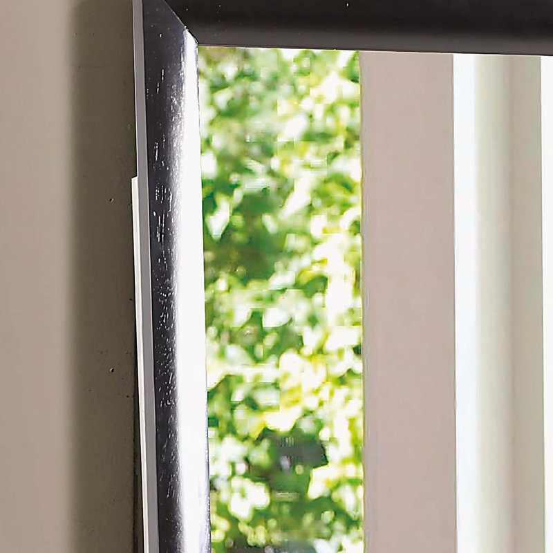Miroir Ireland, Noir, 35 po x 39 po, Bois synthétique