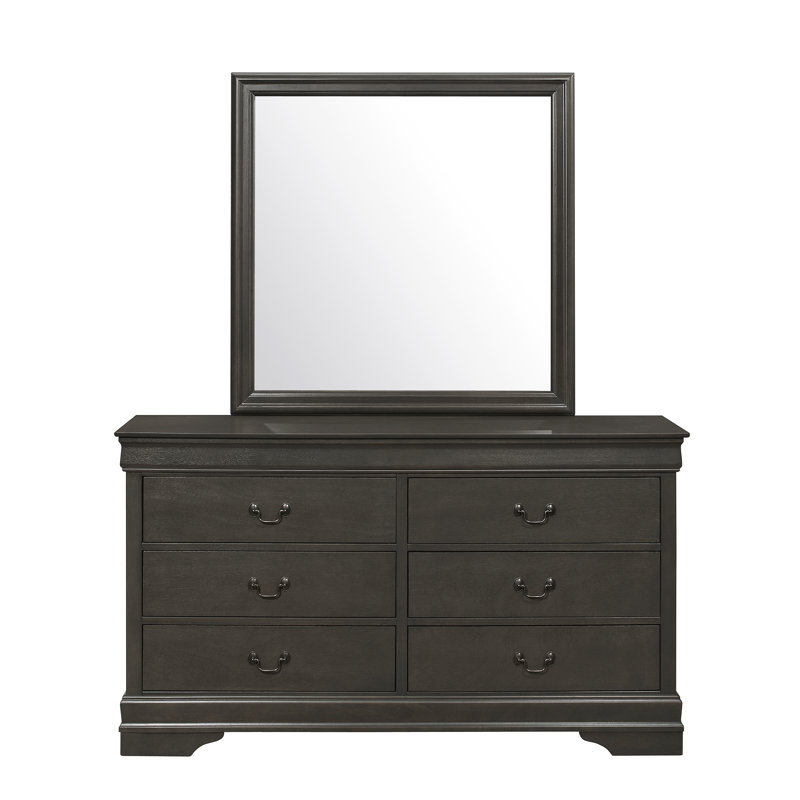 Waynesburg 16'' W 6 - Drawer Dresser, Stained Gray