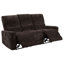 Canapé inclinable Navarro en chenille brun foncé-1193518263