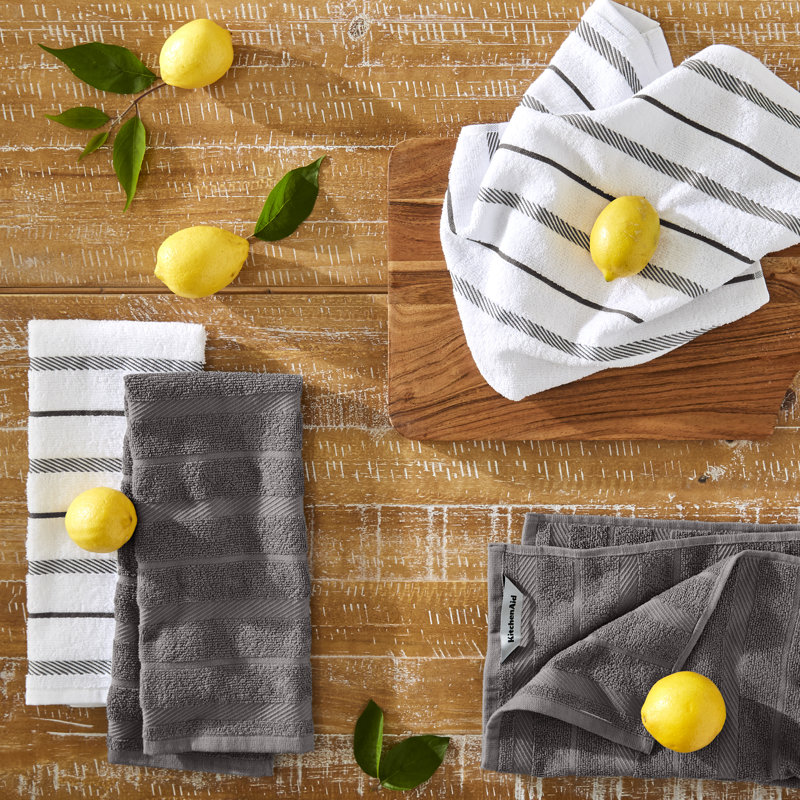 KitchenAid Albany Kitchen Towel 4-Pack Set, Milkshake Tan