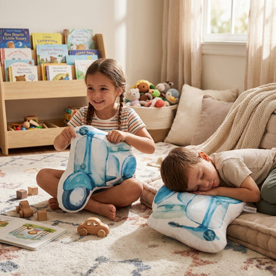 Lincove Kids’ Motorbike Shaped Pillow
