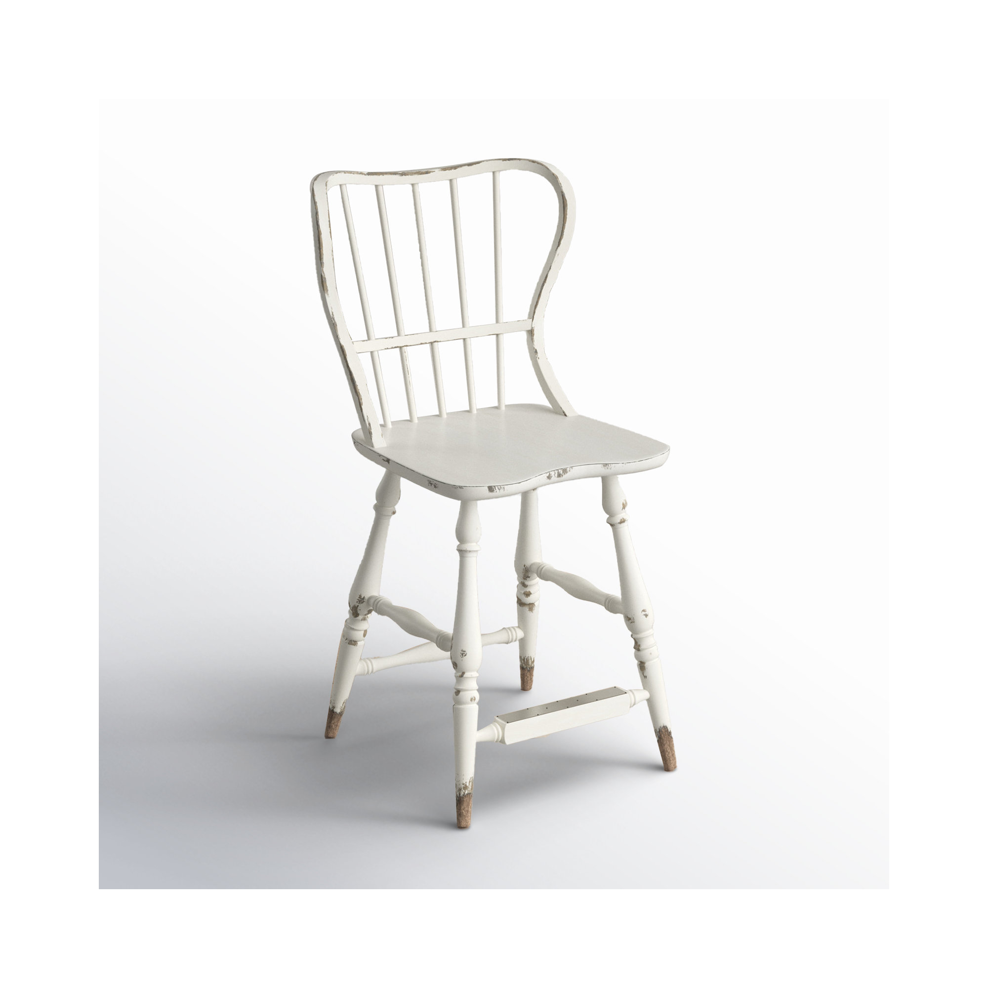 Chamberlain Stool, White, Counter Stool (24" Seat Height)
