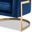 Fauteuil demi-tonneau en velours 29,1 po Fraire