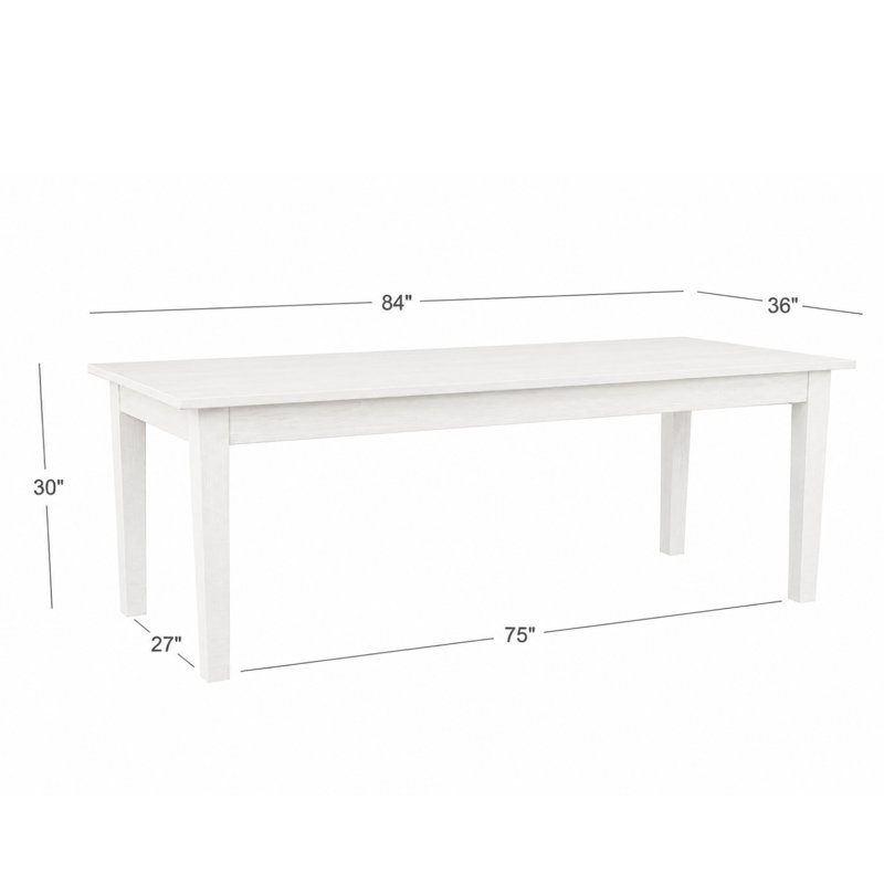Table de ferme Provence, 30" H x 84" L x 36" W, White