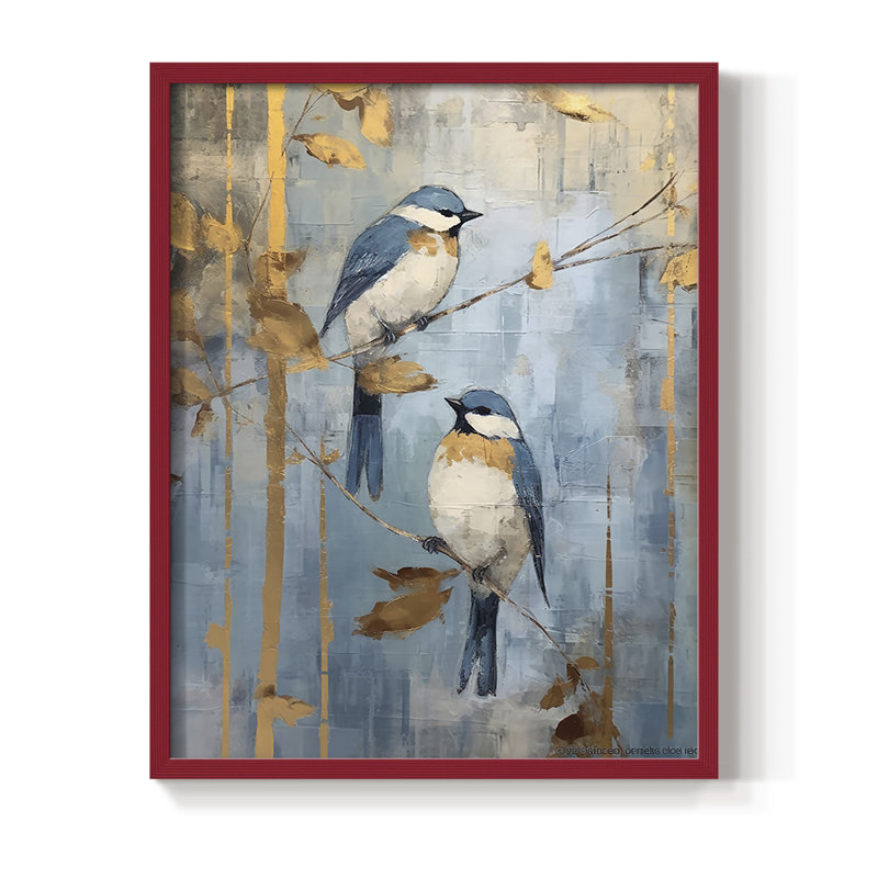 ANIMALS Series, impression encadrée en bois massif, H 15 po x l 12 po, Rouge
