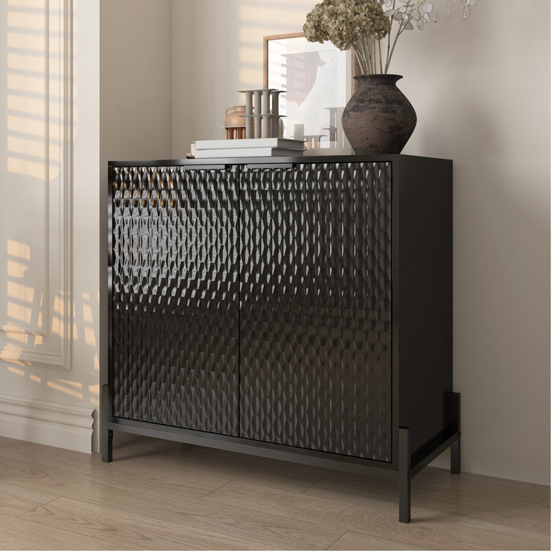 Buffet moderne à 2 portes - Buffet avec pieds en métal thermolaqué