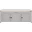 Banc de rangement avec 3 portes en forme de volet, banc à chaussures avec coussin amovible et espace de rangement caché (gris délavé, ancien SKU: WF284226AAE)-1520481600