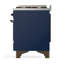 Majestic III Series 40 Inch Dual Fuel Range with 6 Sealed Burners, Griddle, in Mightnight Blue (Natural Gas, Chrome Trim)-765337232-765337238-765337246