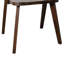 Ensemble de 2 chaises d'appoint Rumy, dossier ouvert, bois de noyer brun