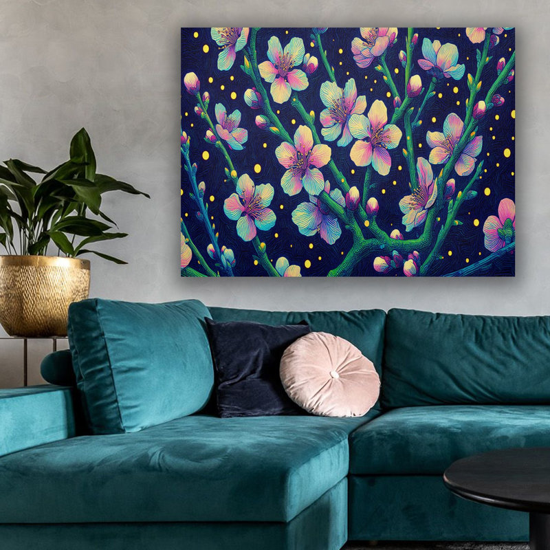 Peinture décorative sur toile, H 19,7 po x l 27,6 po