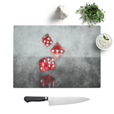 Rolling the Dice Painting Chopping Board