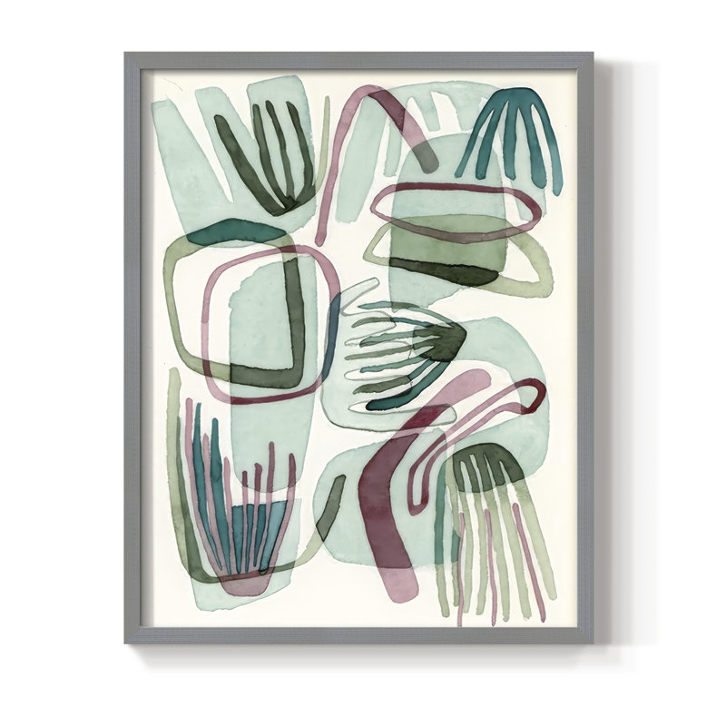 Sea Abstract II, reproduction encadrée - bois massif, Gris, H 11 po x l 9 po
