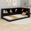 Lit de jour Pryinka avec armoires de rangement et ports USB-295891218