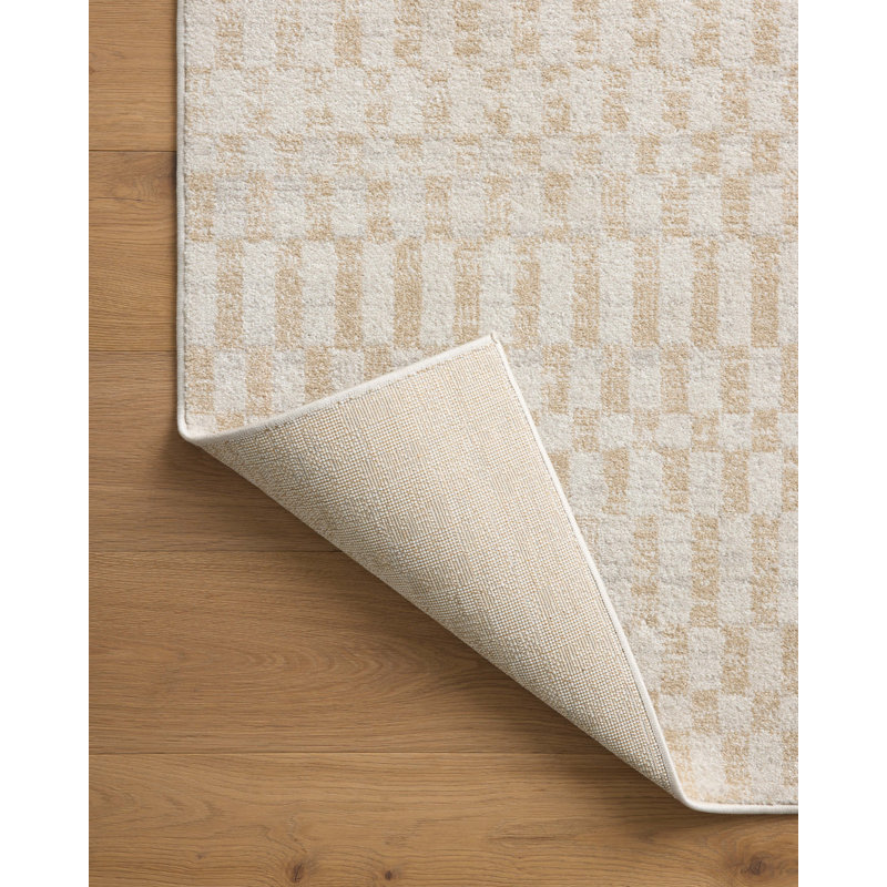Tapis ivoire / naturel Krieger II, Tapis de couloir 2 pi 7 po x 12 pi