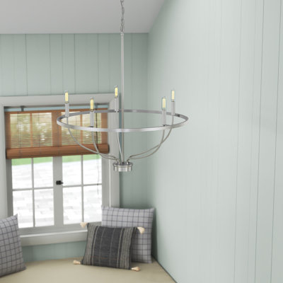 Greyson Dimmable Wagon Wheel Chandelier