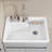 30" x 22" Soild Surface Laundry Sink Countertop With Integrated Deep Basin Utility Sink for Laundry Room Garage and Mudroom 