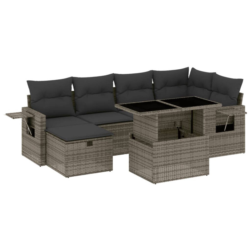 Ensemble de canapé de jardin Vidaxl gris