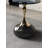 10mm Gray Tempered Glass Side Table with Marble-Finish Base & Nano-Coated Pole - Weighted Accent Table for Living Room, Bedroom, Balcony-1405598623