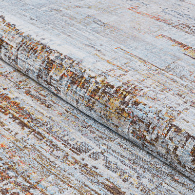 Temaka Modern Edge Sky Blue-Multi Area Rug