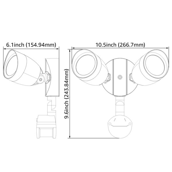 83-Watt 180-Degree Adjustable 3CCT LED Outdoor Flood Light with