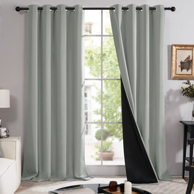 100 Percent Blackout with Liner Grommet Curtain Panel (Set of 4)