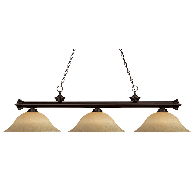 Bessette 3 - Light Bronze Pool Table Lights Pendant
