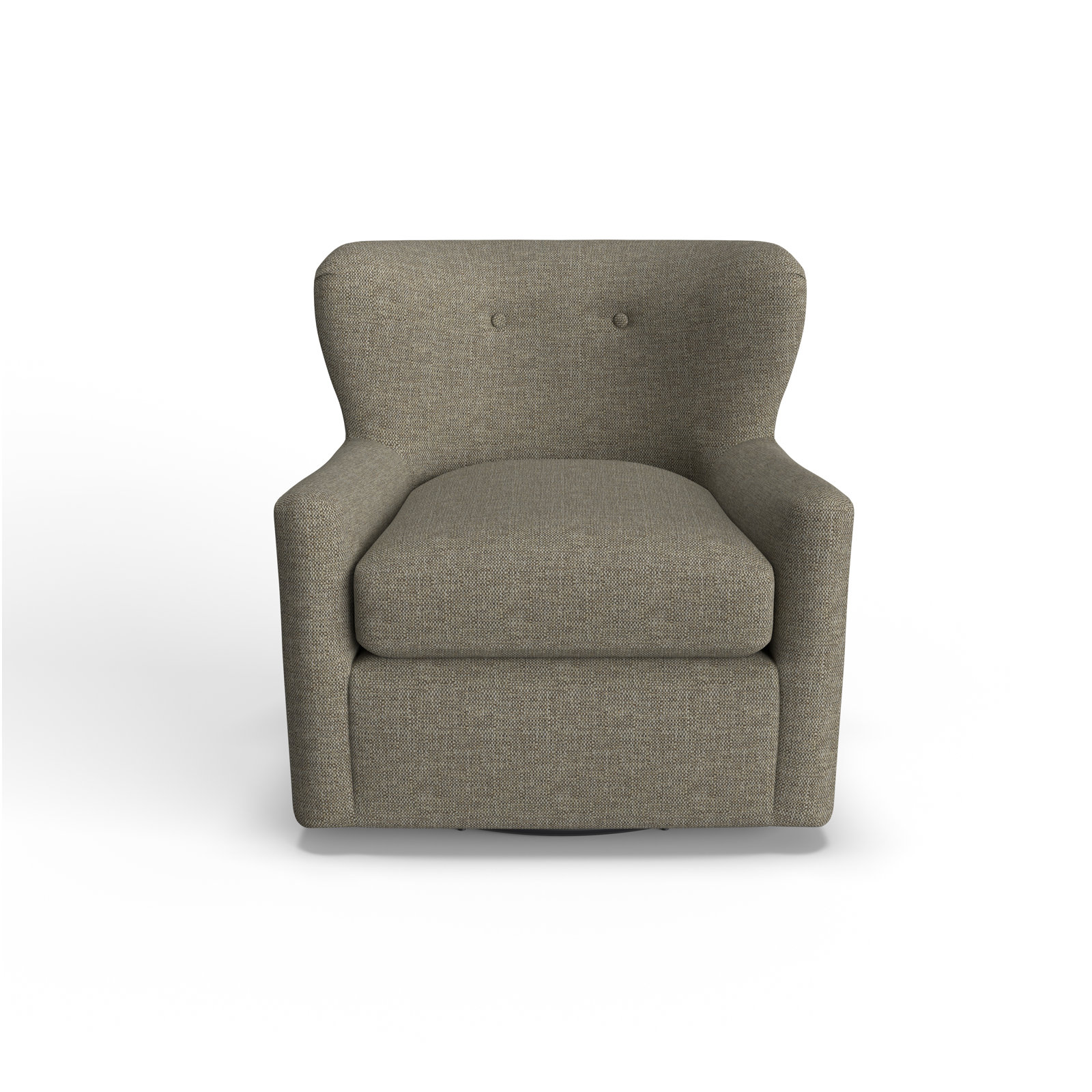 Bendigo Upholstered Swivel Barrel Chair, Drusky Twig Sustain® Basketweave