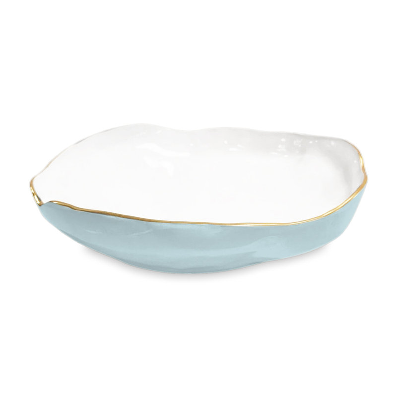 Encanto Nuevo Large Bowl (White), Blue/White