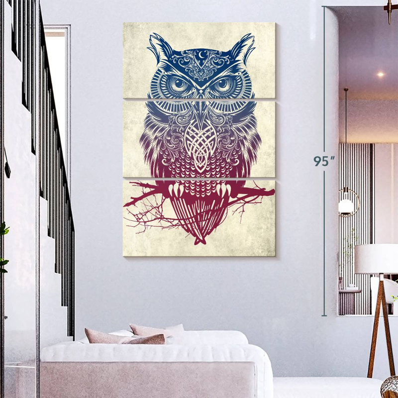 Warrior Owl, 74" H x 48" W