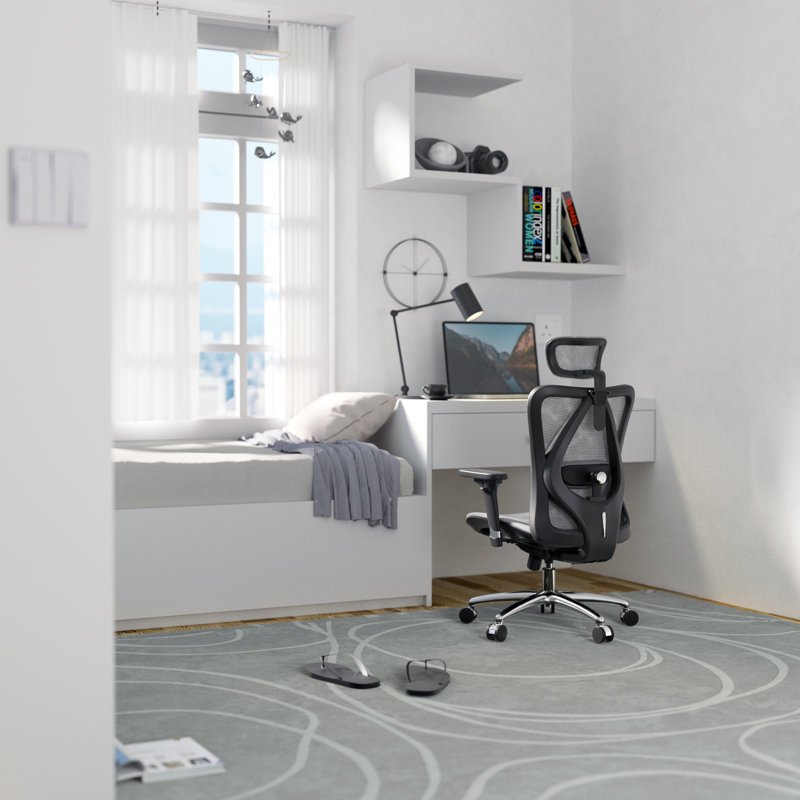 Ergonomic Office Chair, Mesh Desk Chair with Adjustable Armrests, Grey