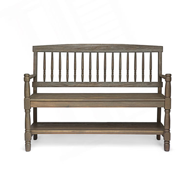 Modern Patio Bench With Back And Arm