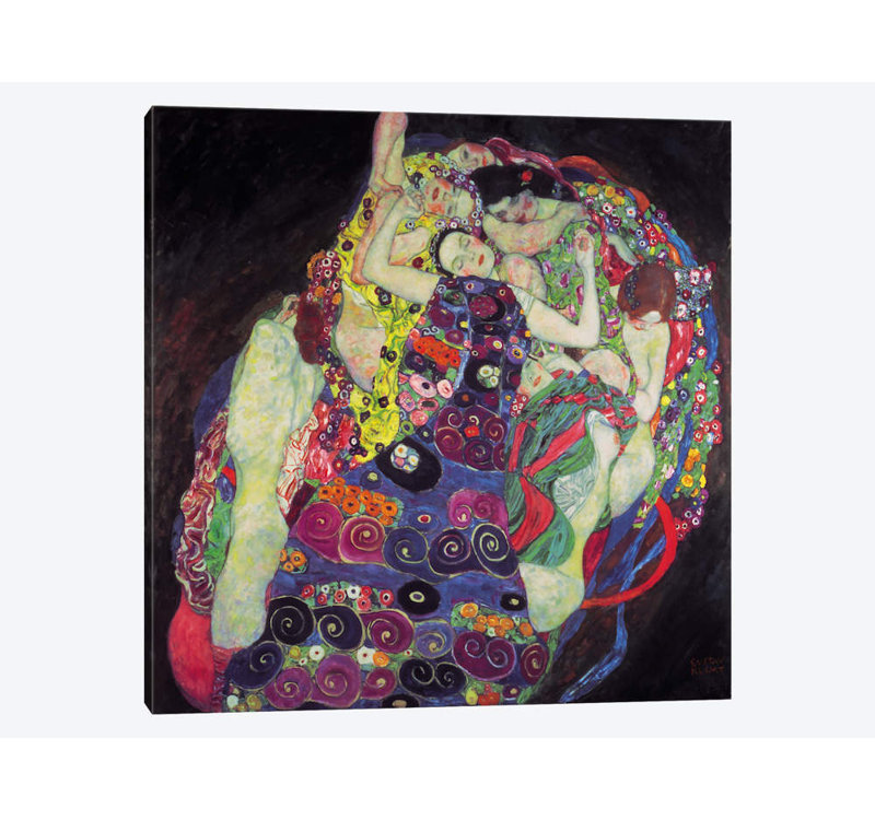 « the virgin, 1913, square » par gustav klimt,, reproduction d’impression sur toile tendue, H 12 po x l 12 po x P 0,75 po