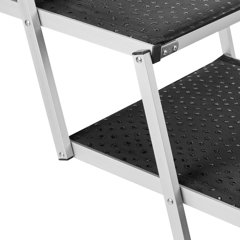 Escalier pour chien pour voiture 4 marches pliables pour chien en aluminium pouvant supporter jusqu'à 150 lb