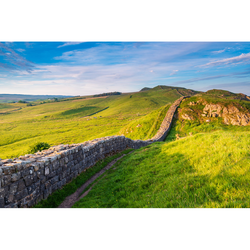 Roman Wall Near Caw Gap - Wrapped Canvas Print, 51cm H x 76cm W x 3.8cm D