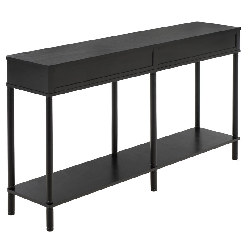 Console 2 tiroirs Thurston, Matte Black