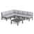 Coussin gris clair / structure grise est en rupture de stock